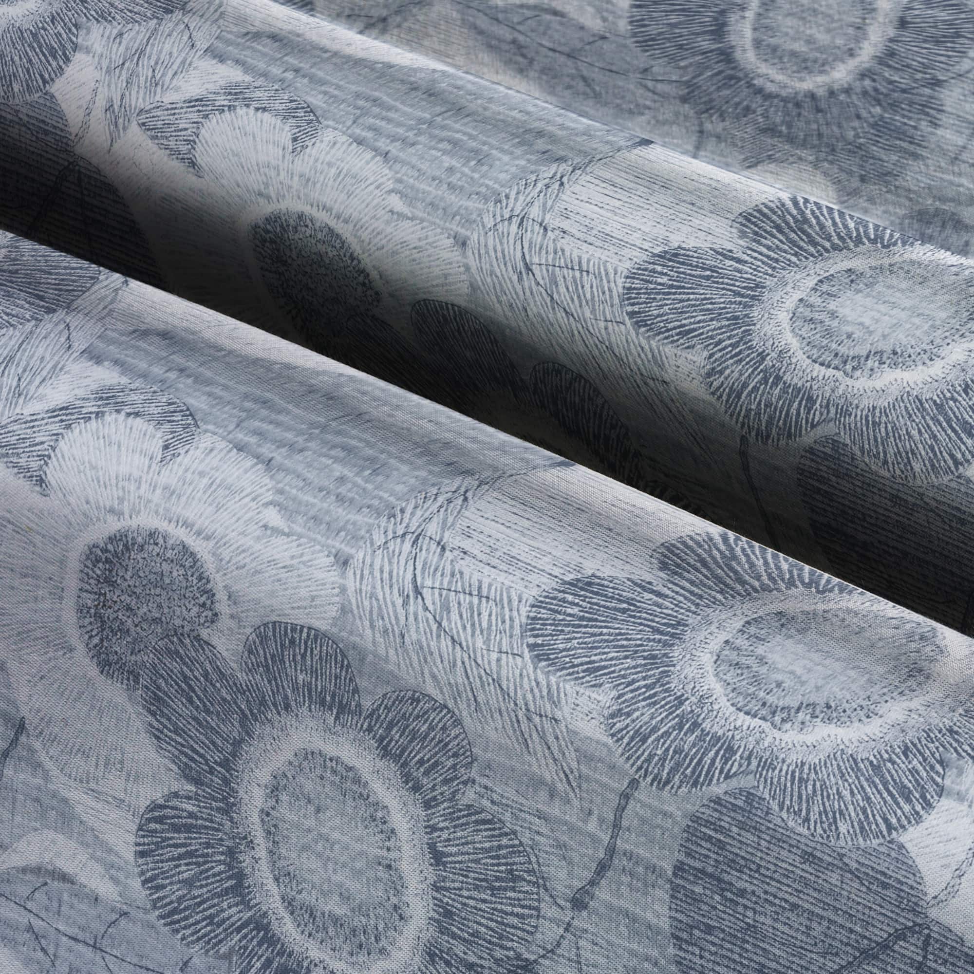 Springs Creative Modern Coastal Bellamy Raffia Chambray Blue Fabric